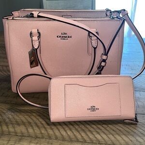 Coach bag with matching wallet